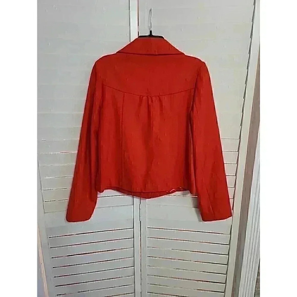 Tulle Orange Jacket size L classic design business Preppy wool blend lined - Picture 6 of 9